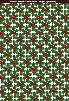 Just Holly Christmas Backing Paper