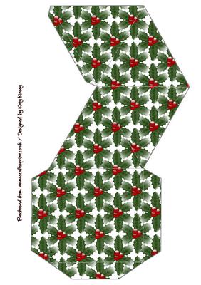 Just Holly Christmas Pyramid Gift Box