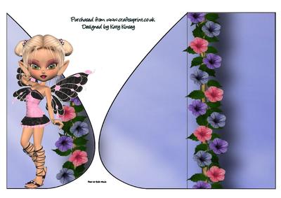 Hyacinth Fairy Teardrop Card