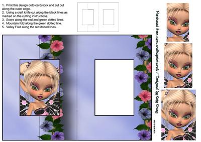 Hyacinth Fairy Foldback Card with Simple Pyramage