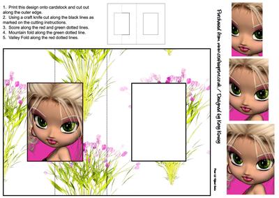 Thea Foldback Card with Simple Pyramage
