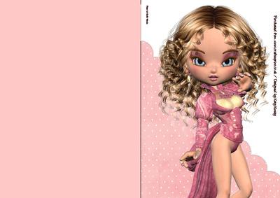 Elsa A5 Shaped Front Print and Fold Card