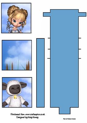 Little Bo Peep Waterfall Card Sheet