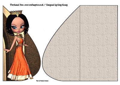 Queen Nefertiti Teardrop Card