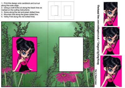 Elvira Foldback Card with Simple Pyramage