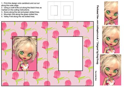 Imelda Foldback Card with Simple Pyramage