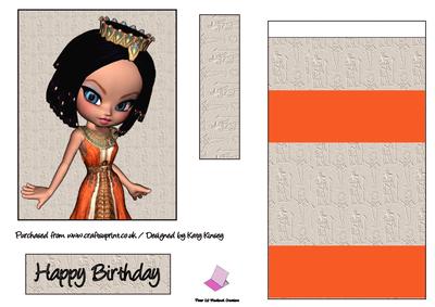 Queen Nefertiti Easel Card