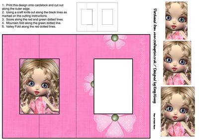 Caroline Foldback Card with Simple Pyramage