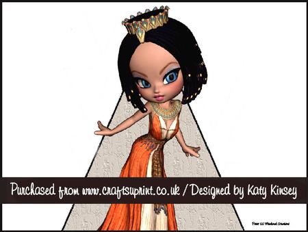 Queen Nefertiti 3D Stand Up Pyramid Card Kit