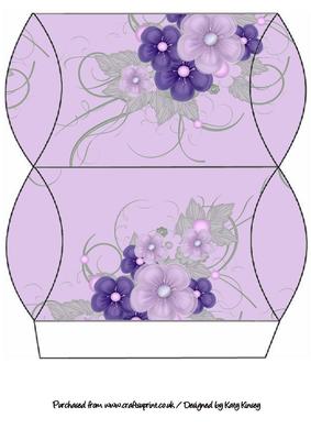 Lilac Floral Bouquet Pillow Gift Box
