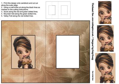 Autumn Elf Foldback Card with Simple Pyramage