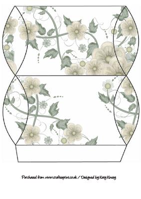 Cream Floral Bouquet Pillow Gift Box