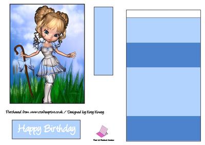Little Bo Peep Easel Card