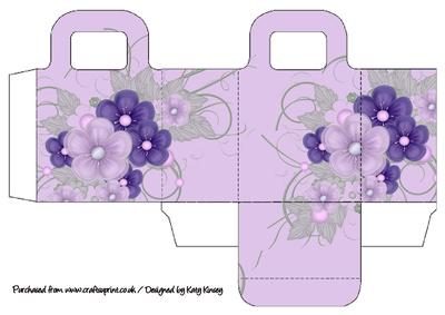 Lilac Floral Bouquet Gift Bag