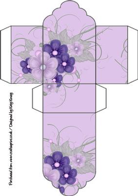 Lilac Floral Bouquet Tag Gift Box