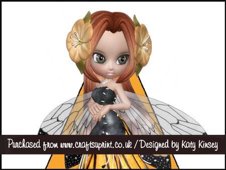 Blossom Fairy in Yellow 3D Stand Up Pyramid Card Kit 2