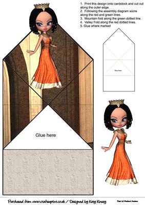 Queen Nefertiti Pop Up Spring Card