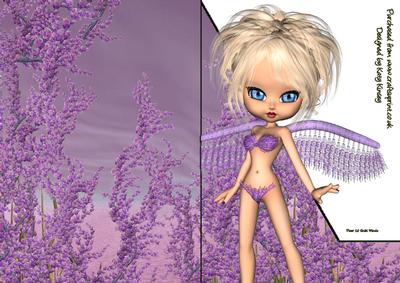 Seraphina Angel A5 Shaped Front Print and Fold Card