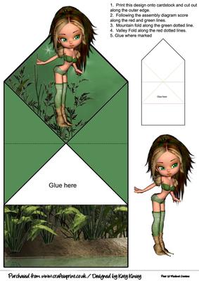 Mara Pixie Pop Up Spring Card