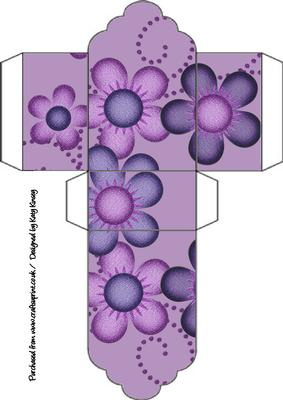 Violet Blooms Tag Gift Box