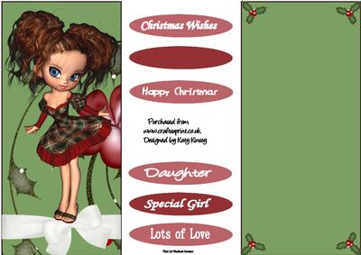 Karina Christmas Dl Topper and Insert