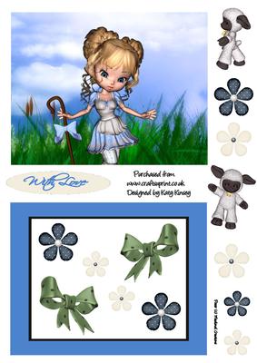 Little Bo Peep Shaker Card