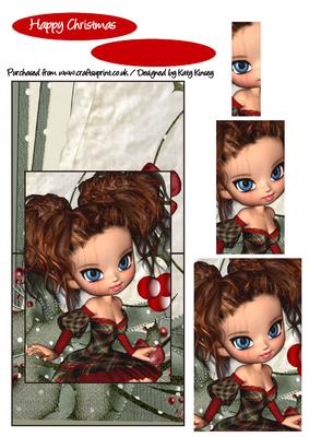 Karina Chritmas Over the Edge Card with Simple Pyramage