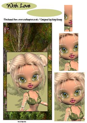Kizzy Fairy Over the Edge Card & Pyramage