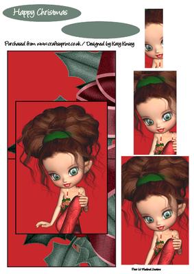 Twinkle Pixie Over the Edge Card with Simple Pyramage