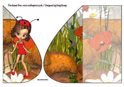 Dotty Ladybird Teardrop Card
