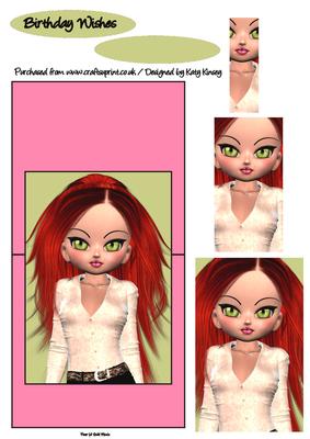 Arlene Over the Edge Card Wih Simple Pyramage