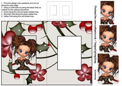 Karina Christmas Foldback Card with Simple Pyramage