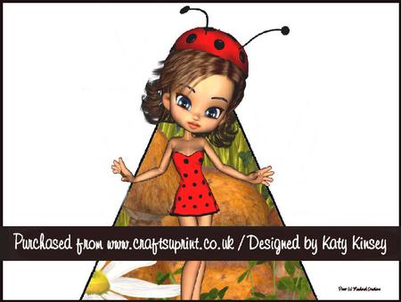 Dotty Ladybird 3D Stand Up Pyramid Card Kit