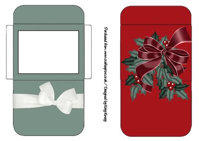 Holly Sprig Christmas Envelope Card