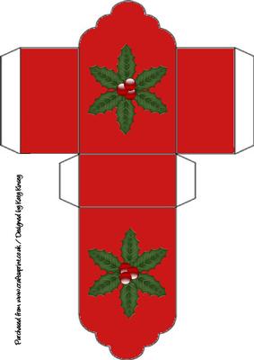 Christmas Holly Tag Gift Box