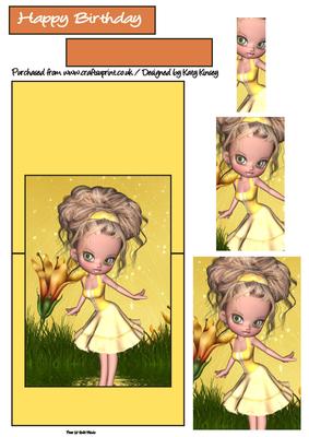 Primrose Over the Edge Card with Simple Pyramage