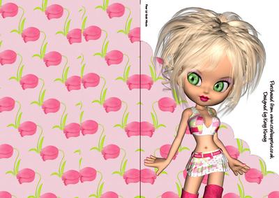 Imelda A5 Shaped Front Print and Fold Card