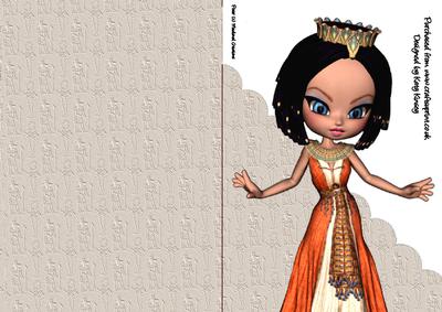 Queen Nefertiti A5 Shaped Front Print & Fold Card