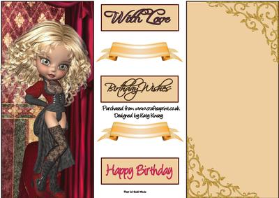 Mimi Dl Card Topper and Insert