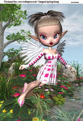 Hailey Fairy A4 Card Topper