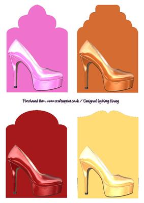 Shoe Heaven Set of Four Tag Toppers