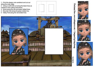 Pirate Jack Foldback Card with Simple Pyramage