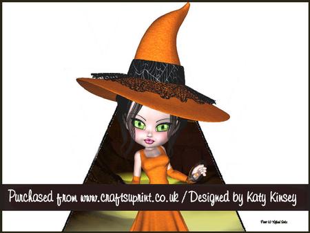 Wanda Witch 3D Stand Up Pyramid Card Kit