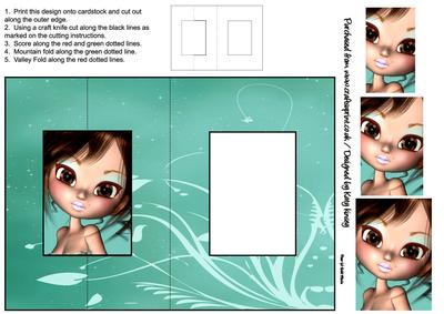 Fern Foldback Card with Simple Pyramage