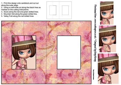 Daphne Foldback Card with Simple Pyramage