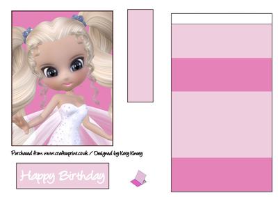 Little Fairy in White Easel Card