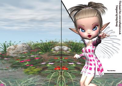 Hailey Fairy A5 Shaped Front Print and Fold Card