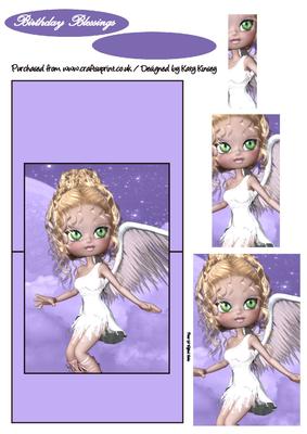Celestia Angel Over the Edge Card with Simple Pyramage