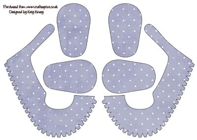 3D Baby Shoes in Blue Polka Dots