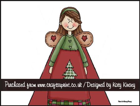 Christmas Angel with Tree 3D Stand Up Pyramid Card Kit